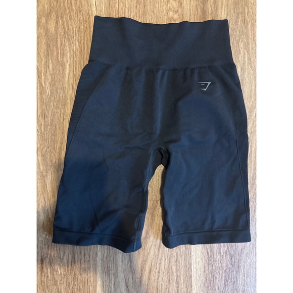 Gymshark Pants - Gymshark Vital Seamless 2.0 Black High Rise Biker Shorts Womens Size Small